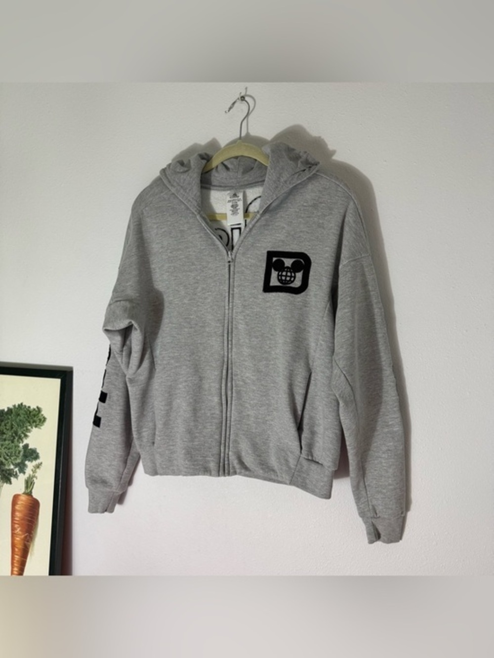 Disney Parks WDW Authentic Original Castle gray/black zip 1971 hoodie size XS